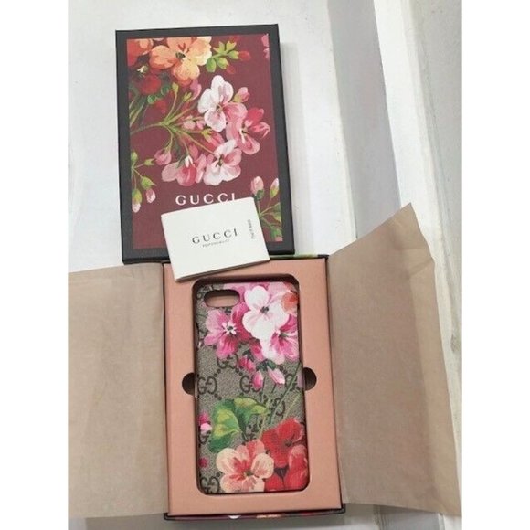 NIB $400 AUTHENTIC GUCCI BLOOM LIMITED EDITION GG SUPREME IPHONE CASE 7 / 8 - Picture 2 of 4
